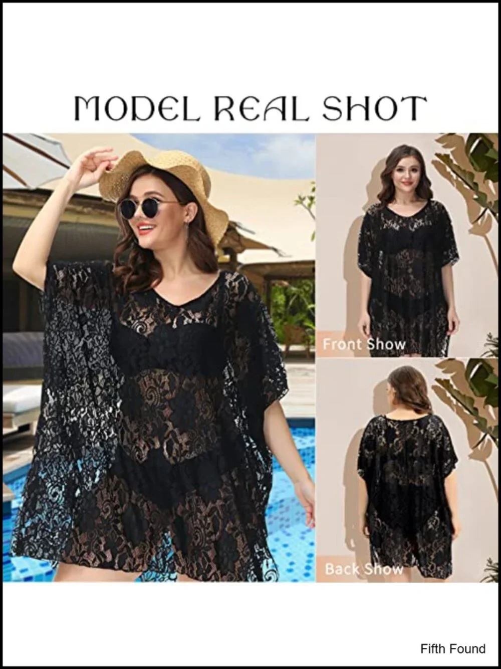 Sexy Lace Crochet Cover Up Beach Swimsuit Coverup Plus Size